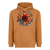 Meerkat American Flag sunflower 4th of july Heavyweight Hoodie - FaDigitalArtStudio