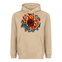 Mushroom American Flag sunflower 4th of july Heavyweight Hoodie - FaDigitalArtStudio