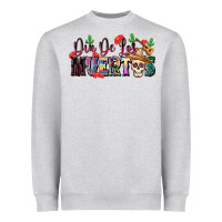 Heather Grey Dia De Los Muertos Heavyweight Sweatshirt - texasbilliewilder