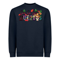 Navy Dia De Los Muertos Heavyweight Sweatshirt - texasbilliewilder