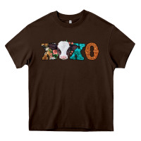 Chocolate Brown xoxo valentines day baby cow Heavy Core Tee - Jasminsmagicworld