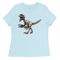 Baby Blue Deinonychus Ladies Tee - LillyAllenDesigns