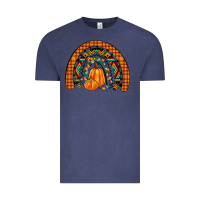Vintage Denim fall pumpkin rainbow Vintage Tee - JahusDesignShop