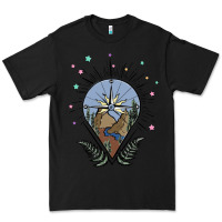 Black compass with mountain Premium Tee - MaliasSmallBusiness