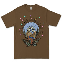 Cacao compass with mountain Premium Tee - MaliasSmallBusiness