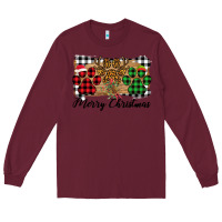 Burgundy merry christmas paws Long Sleeve Tee - Bettercallsaul
