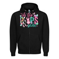 Black Oh for peeps sake cowhide Easter Day Zipper Hoodie - HowdyJamesFarm