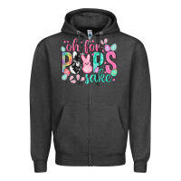 Charcoal Heather Oh for peeps sake cowhide Easter Day Zipper Hoodie - HowdyJamesFarm