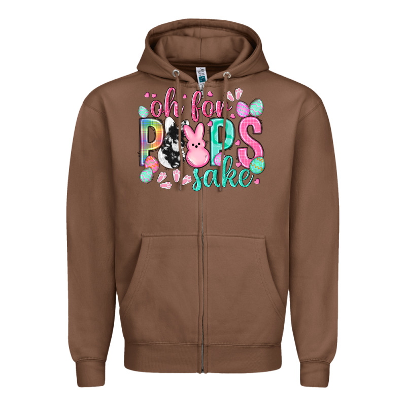 Oh For Peeps Sake Cowhide Easter Day Zipper Hoodie by HowdyJamesFarm | Teevron