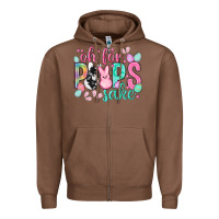 Chestnut Oh for peeps sake cowhide Easter Day Zipper Hoodie - HowdyJamesFarm
