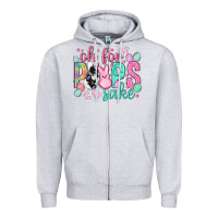 Heather Grey Oh for peeps sake cowhide Easter Day Zipper Hoodie - HowdyJamesFarm