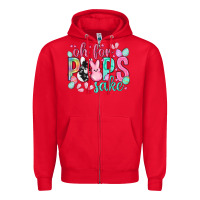 Red Oh for peeps sake cowhide Easter Day Zipper Hoodie - HowdyJamesFarm