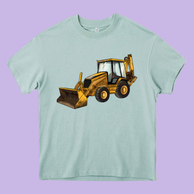 Backhoe Loader Truck Heavy Core Tee Designed By Lillyallendesigns