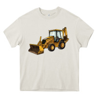 Cream Backhoe Loader Truck Heavy Core Tee - LillyAllenDesigns