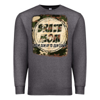Charcoal Heather Brave mom from son up to son down Mother's Day Premium Sweatshirt - FaDigitalArtStudio