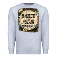 Heather Grey Brave mom from son up to son down Mother's Day Premium Sweatshirt - FaDigitalArtStudio