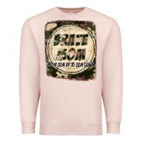 Pale Pink Brave mom from son up to son down Mother's Day Premium Sweatshirt - FaDigitalArtStudio