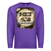 Purple Brave mom from son up to son down Mother's Day Premium Sweatshirt - FaDigitalArtStudio