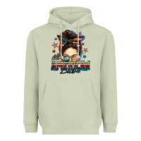 Matcha american babe messy bun Heavyweight Hoodie - FaDigitalArtStudio