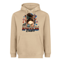 Mushroom american babe messy bun Heavyweight Hoodie - FaDigitalArtStudio