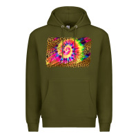 Army Green leopard, tie die backgraund Premium Hoodie - JahusDesignShop