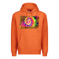 Carrot leopard, tie die backgraund Premium Hoodie - JahusDesignShop