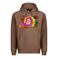 Chestnut leopard, tie die backgraund Premium Hoodie - JahusDesignShop