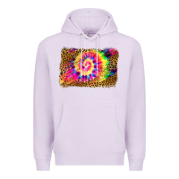 Lilac leopard, tie die backgraund Premium Hoodie - JahusDesignShop