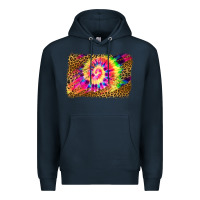 Navy leopard, tie die backgraund Premium Hoodie - JahusDesignShop
