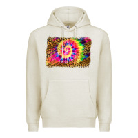 Oatmeal Heather leopard, tie die backgraund Premium Hoodie - JahusDesignShop