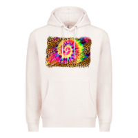Pale Pink leopard, tie die backgraund Premium Hoodie - JahusDesignShop