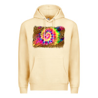 Pina Colada leopard, tie die backgraund Premium Hoodie - JahusDesignShop
