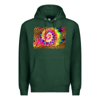 Sports Green leopard, tie die backgraund Premium Hoodie - JahusDesignShop