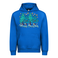 Cobalt Merry Christmas Urban Hoodie - CowhideDigitalArt