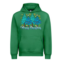 Emerald Merry Christmas Urban Hoodie - CowhideDigitalArt