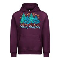 Mauve Wine Merry Christmas Urban Hoodie - CowhideDigitalArt