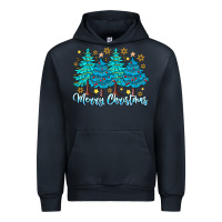 Navy Merry Christmas Urban Hoodie - CowhideDigitalArt
