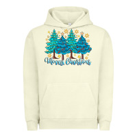 Pigment Pistachio Merry Christmas Urban Hoodie - CowhideDigitalArt