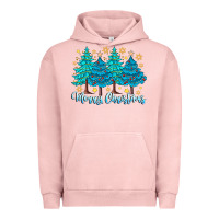 Pigment Salmon Merry Christmas Urban Hoodie - CowhideDigitalArt