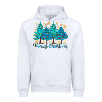 White Merry Christmas Urban Hoodie - CowhideDigitalArt