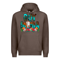 Coffee Boy Mama Flowers Cow Premium Hoodie - CowCowDesign