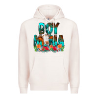 Pale Pink Boy Mama Flowers Cow Premium Hoodie - CowCowDesign