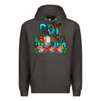 Smoke Boy Mama Flowers Cow Premium Hoodie - CowCowDesign