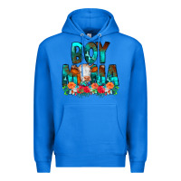 True Royal Boy Mama Flowers Cow Premium Hoodie - CowCowDesign