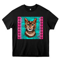 Black Western Bengal Cat Heavy Core Tee - LillyAllenDesigns