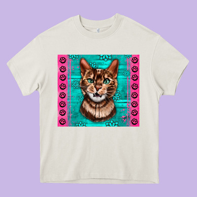Western Bengal Cat Heavy Core Tee Designed By Lillyallendesigns