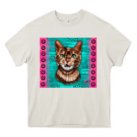 Cream Western Bengal Cat Heavy Core Tee - LillyAllenDesigns