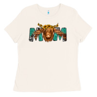 Bone highland cow mom Ladies Tee - Jasminsmagicworld