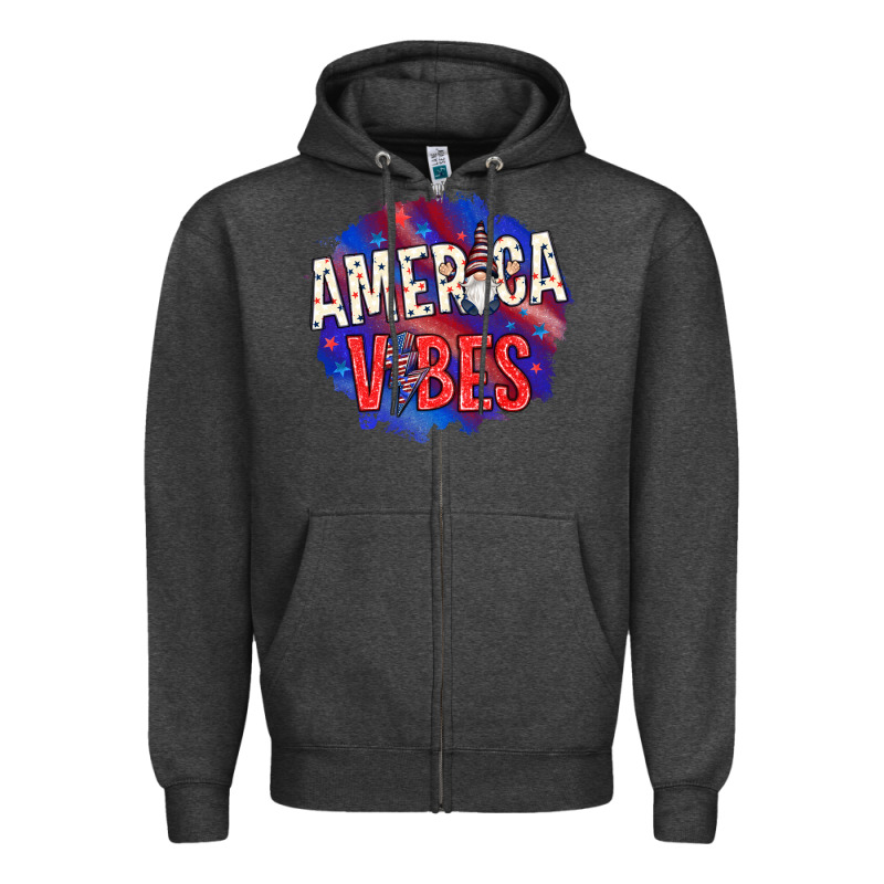 America Vibes With Gnome Zipper Hoodie by HowdyJamesFarm | Teevron