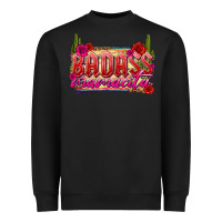 Black Badass Mamacita Heavyweight Sweatshirt - texasbilliewilder